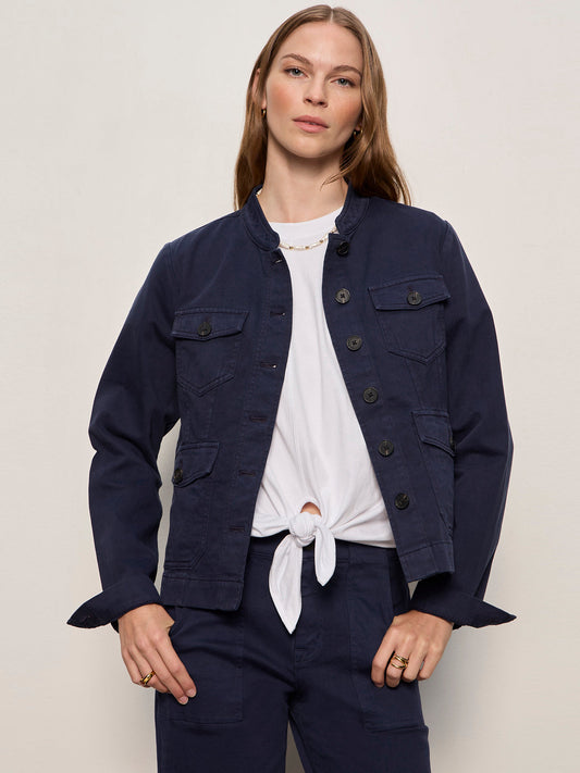 AMES MILITARY JACKET NAVY BLAZER - Sanctuary Clothing