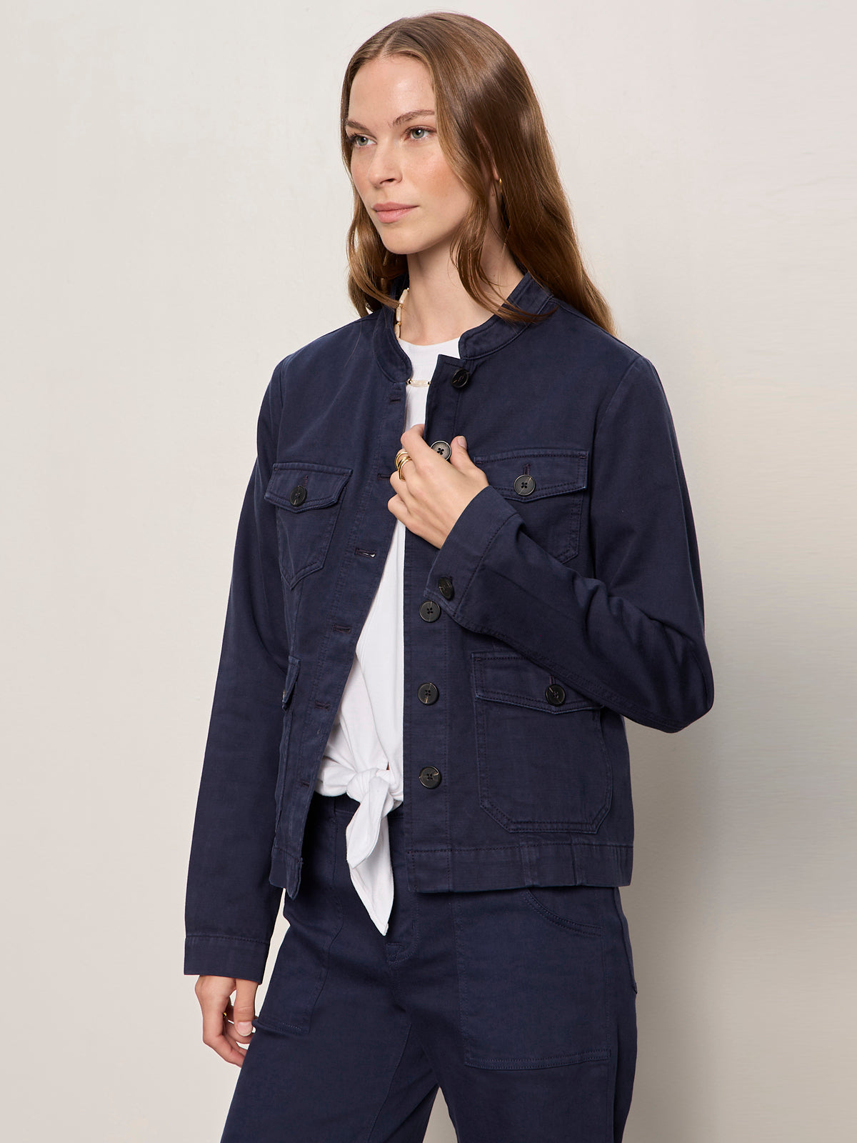 AMES MILITARY JACKET NAVY BLAZER - Sanctuary Clothing