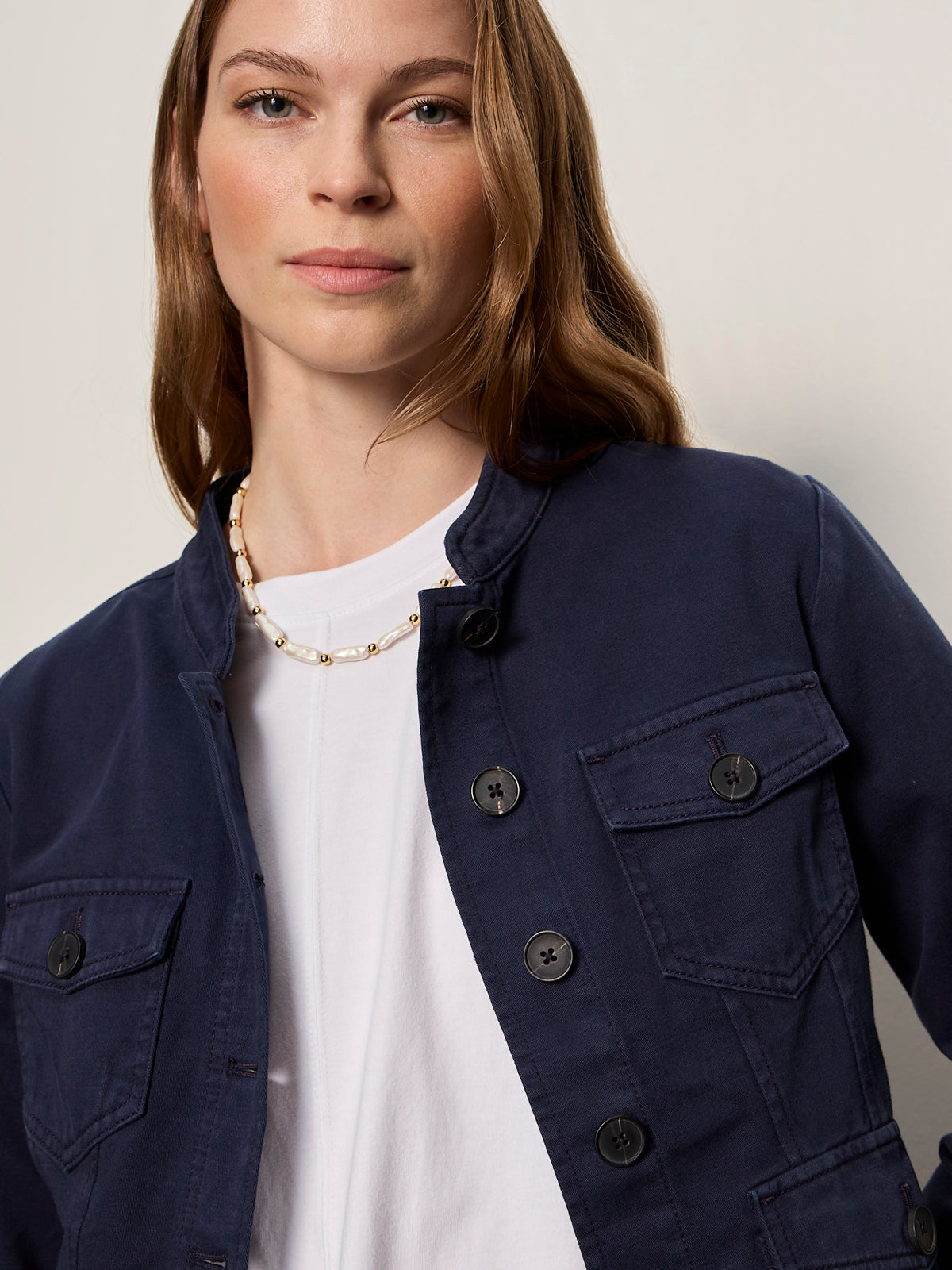 AMES MILITARY JACKET NAVY BLAZER - Sanctuary Clothing