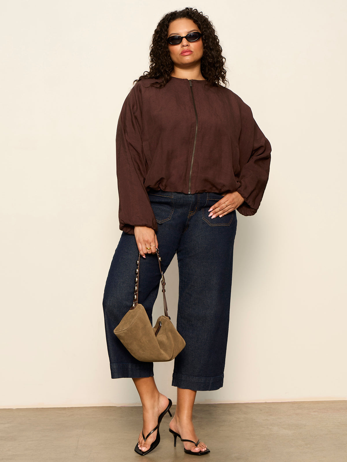 LINEN BUBBLE JACKET RICH SOIL - Sanctuary Clothing