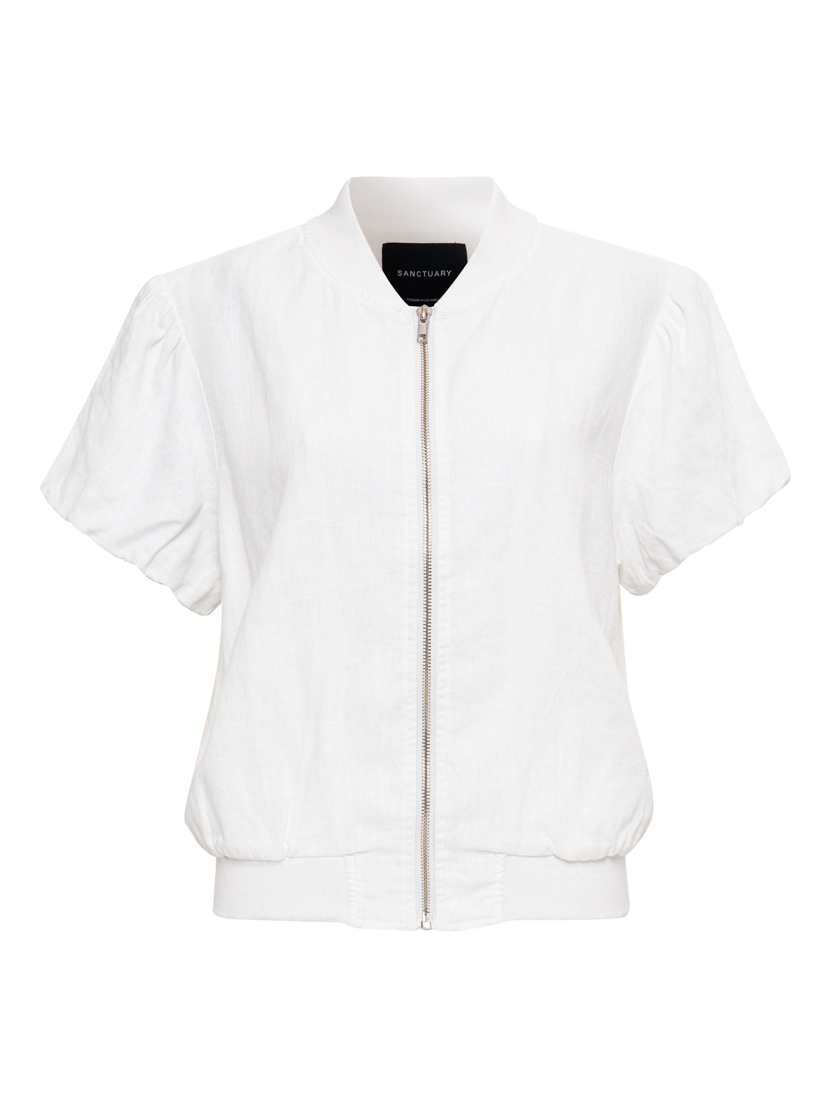 EVERLY LINEN BOMBER WHITE - Sanctuary Clothing