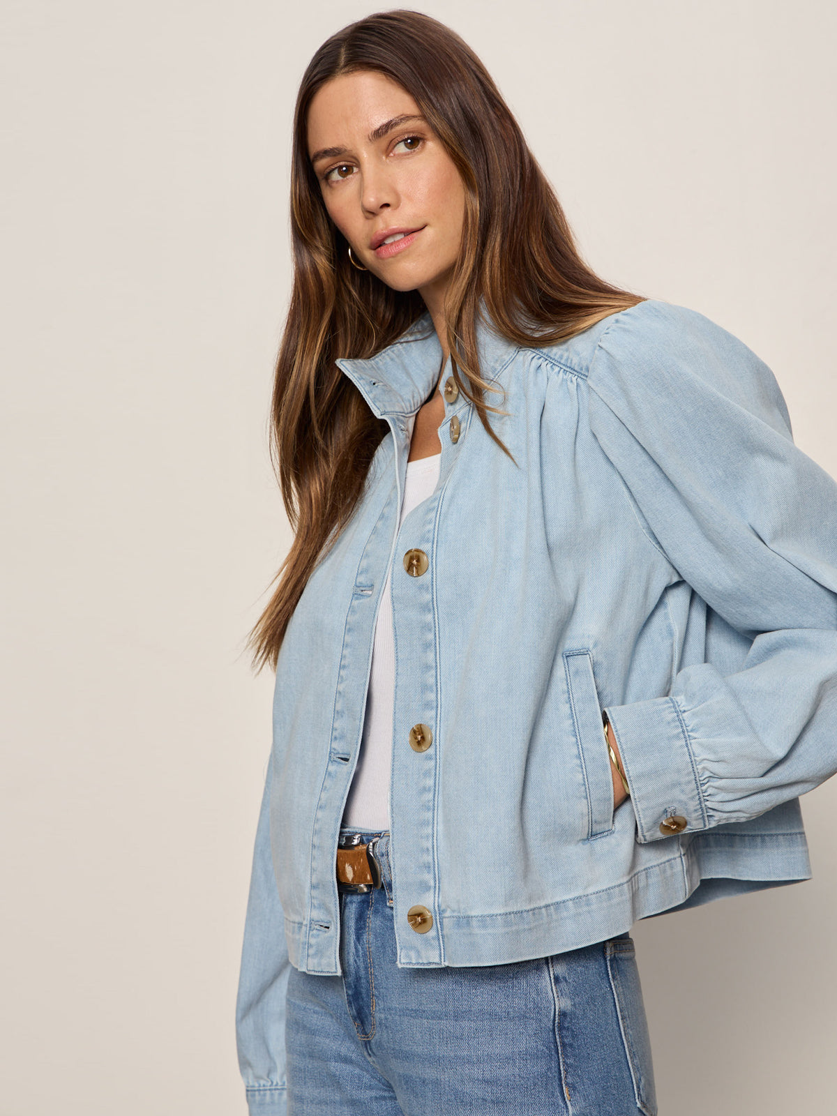 CHARLOTTE DENIM JACKET WHISPER - Sanctuary Clothing