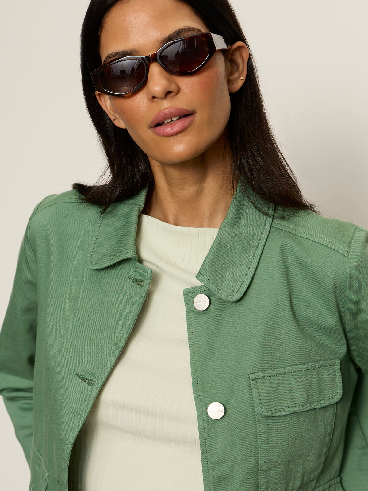 CROP CHORE JACKET GREEN JUICE - Sanctuary Clothing