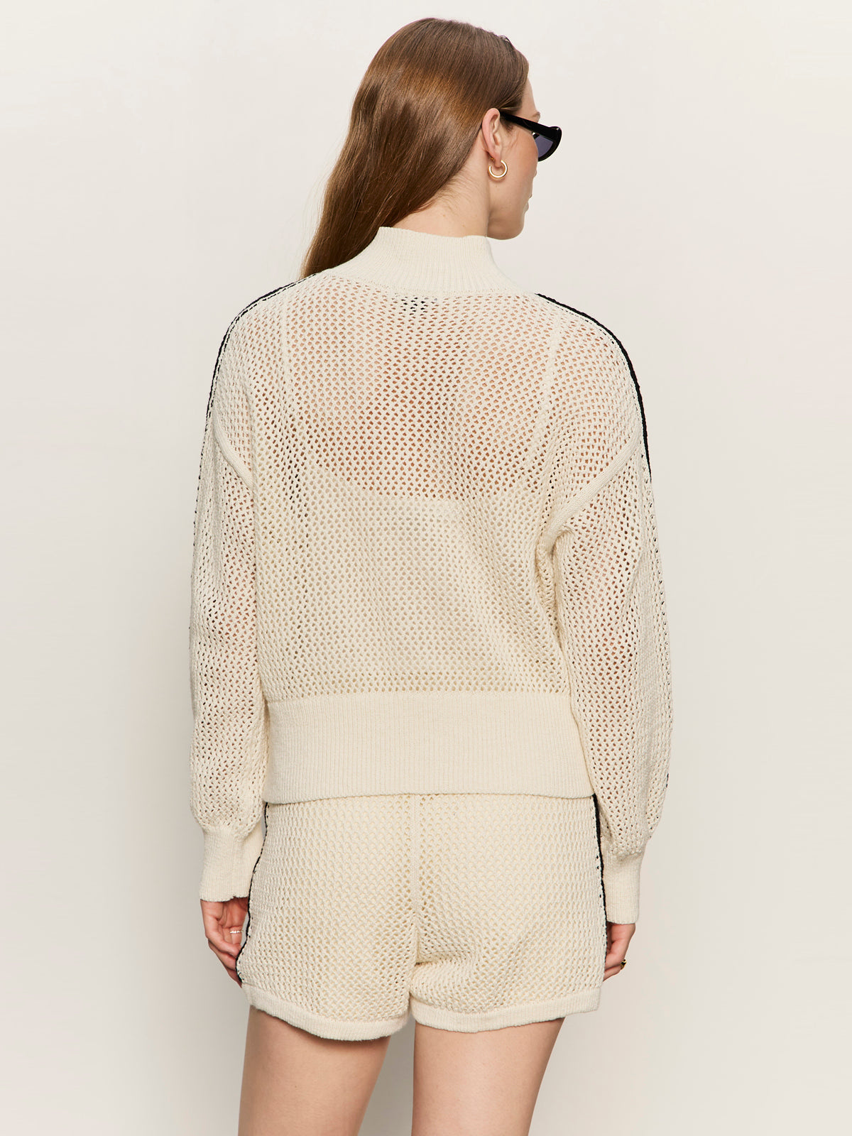 Open Stitch Track Jacket Collagen/Black - Sanctuary Clothing