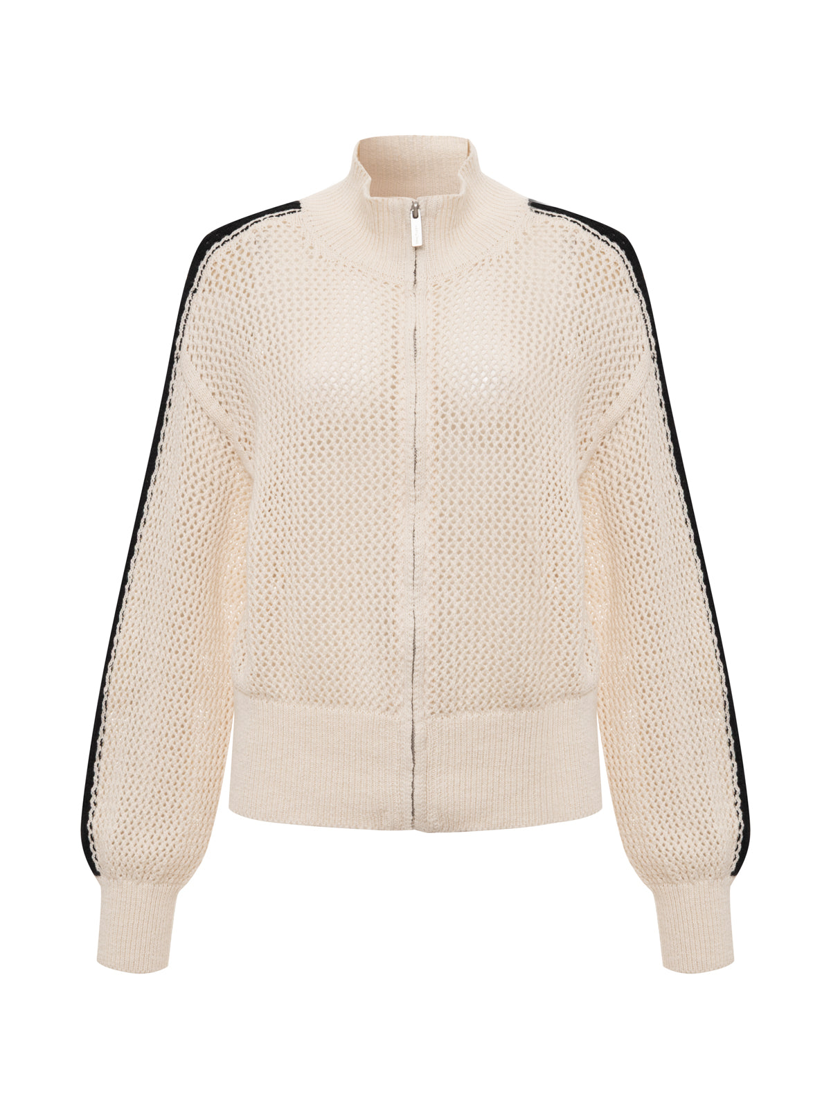 Open Stitch Track Jacket Collagen/Black - Sanctuary Clothing
