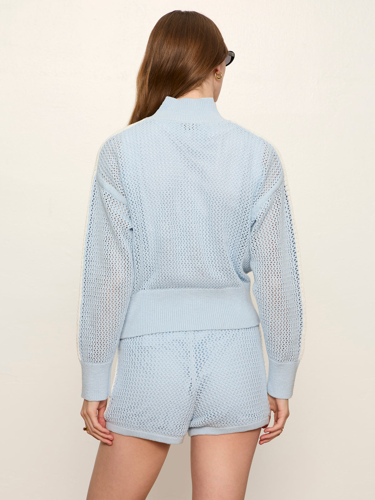 OPEN STITCH TRACK JACKET BLUE AURA W/ CHALK - Sanctuary Clothing