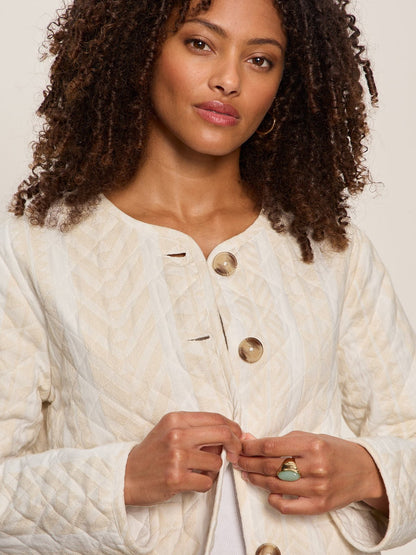 CRAFTED COCO JACKET COLLAGEN STRIPE - Sanctuary Clothing