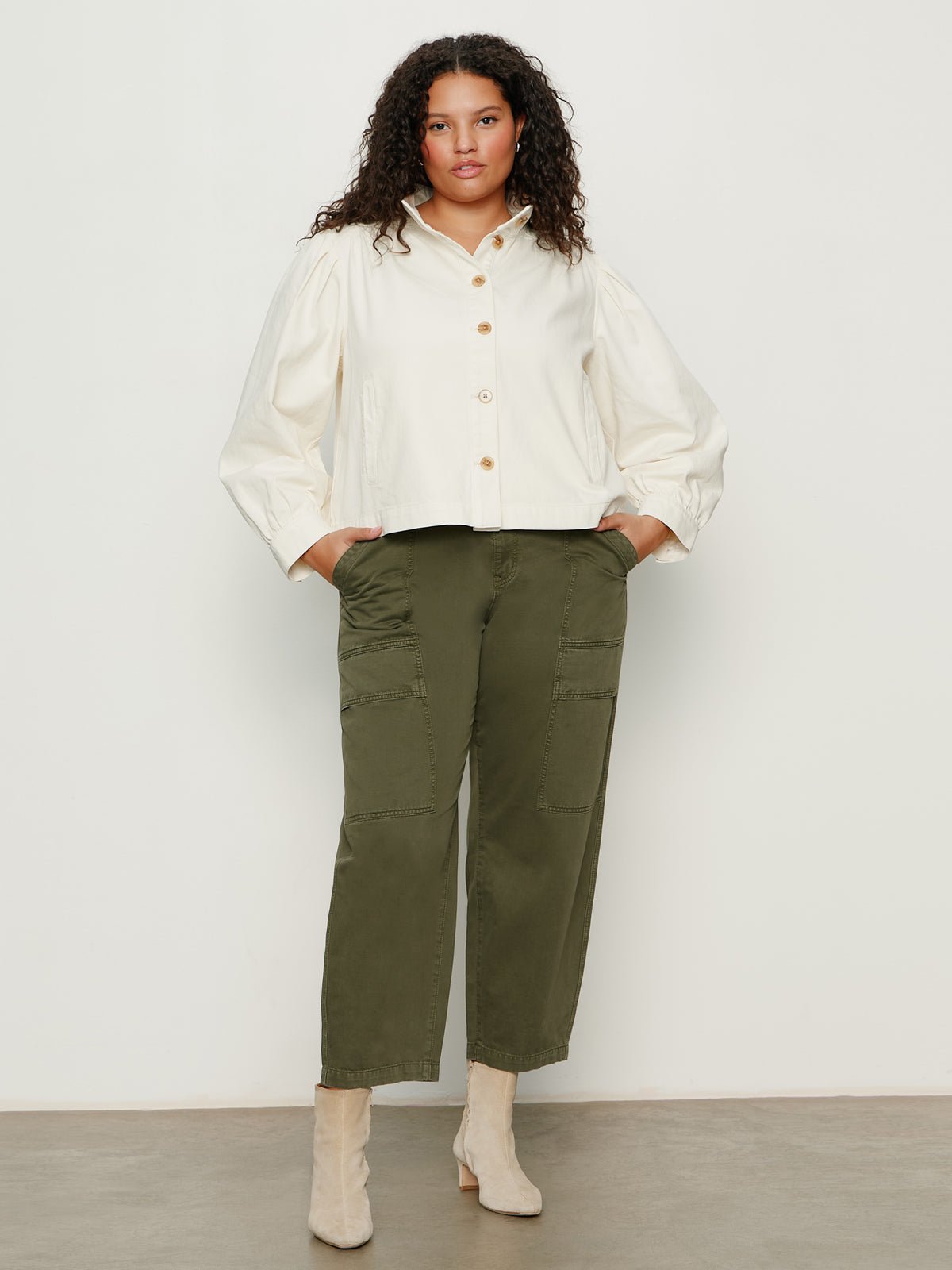 Charlotte Twill Jacket Collagen Extended Sizing - Sanctuary Clothing