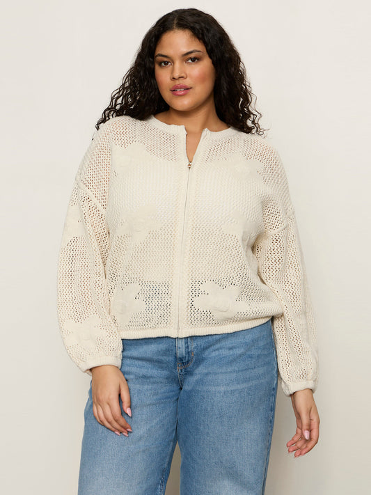 Daily Escape Flower Pop Bomber Collagen Extended Sizing - Sanctuary Clothing