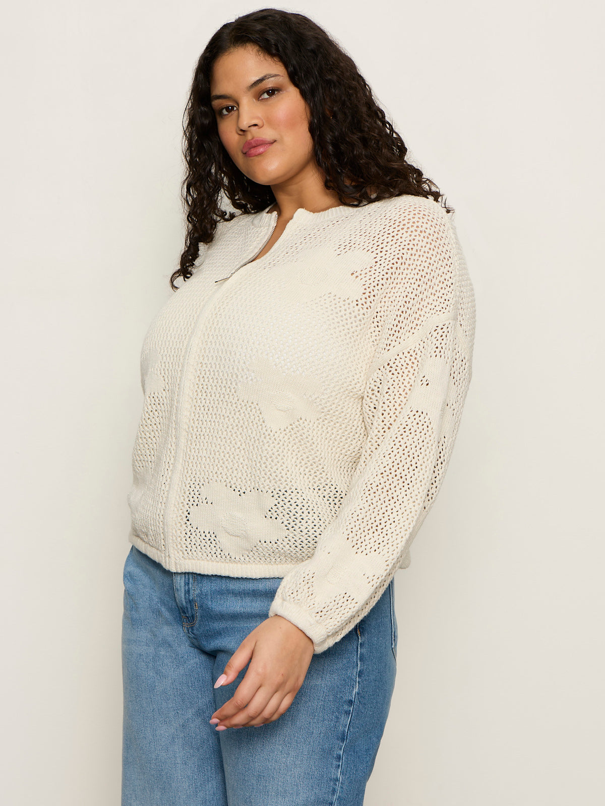 Daily Escape Flower Pop Bomber Collagen Extended Sizing - Sanctuary Clothing