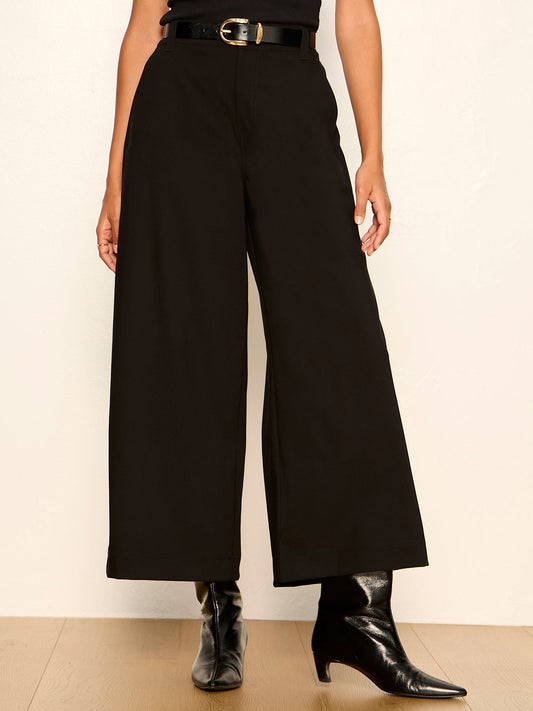 ELOISE ULTRA WIDE LEG CROP BLACK - Sanctuary Clothing