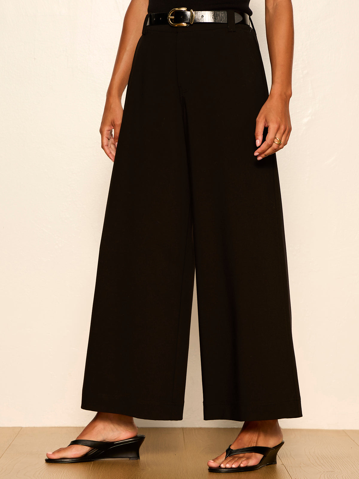 REESE WIDE LEG TROUSER BLACK - Sanctuary Clothing