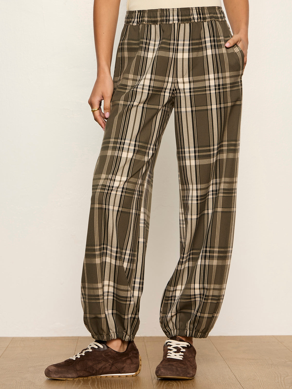 Micro Balloon Pant Linden Plaid - Sanctuary Clothing