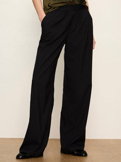 Uplift Pull On Trouser Navy Pinstripe - Sanctuary Clothing