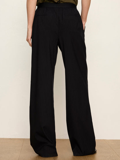 Uplift Pull On Trouser Navy Pinstripe - Sanctuary Clothing