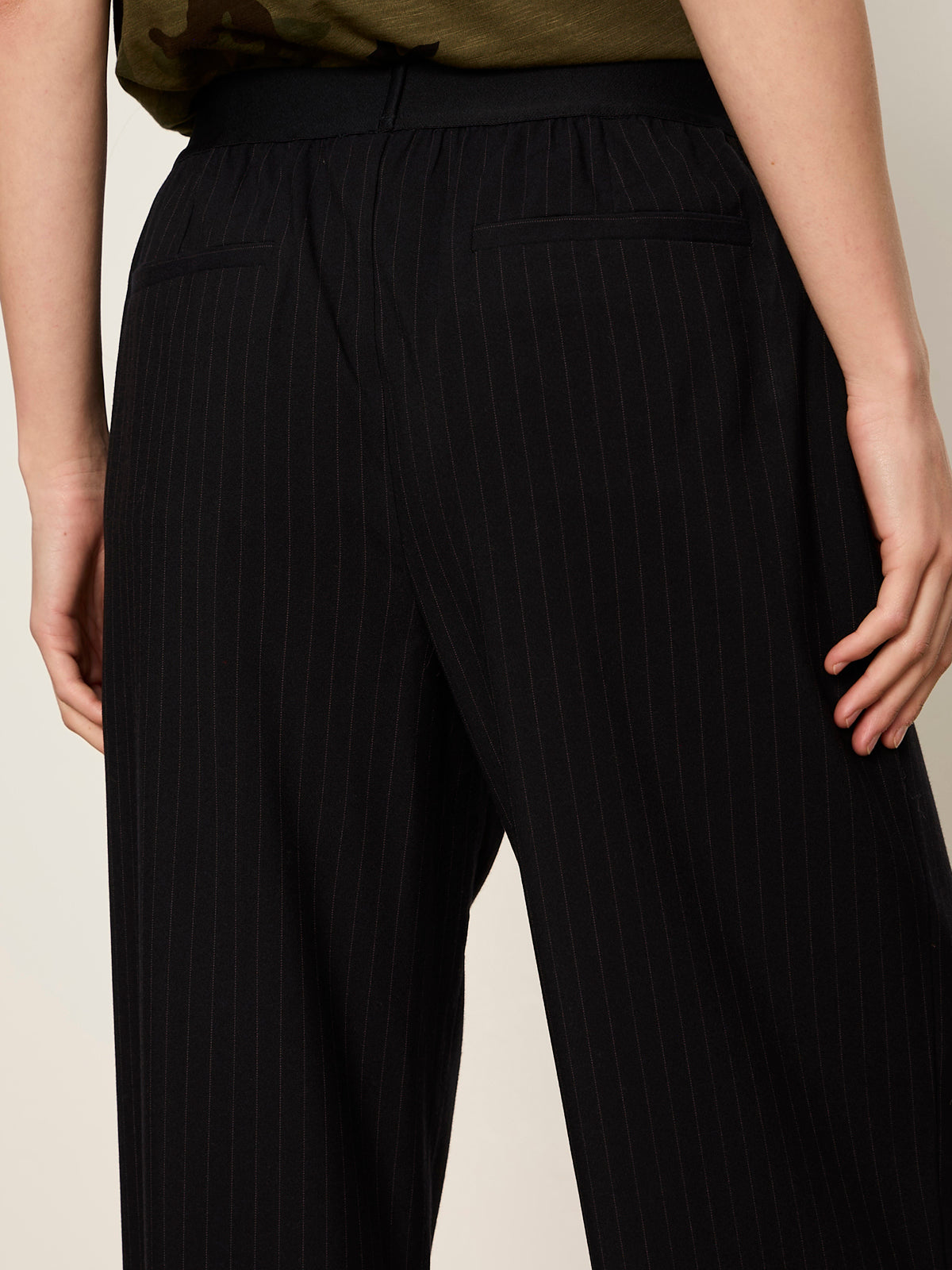 Uplift Pull On Trouser Navy Pinstripe - Sanctuary Clothing