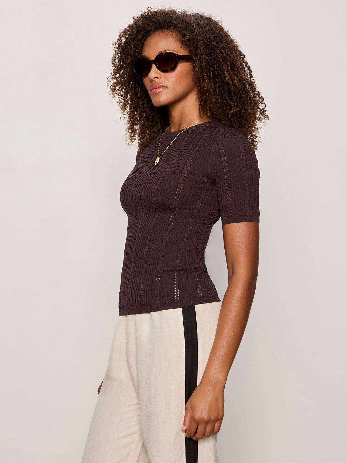 CASUAL TRACK PANT SUMMER SAND / BLACK - Sanctuary Clothing