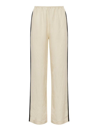CASUAL TRACK PANT SUMMER SAND / BLACK - Sanctuary Clothing
