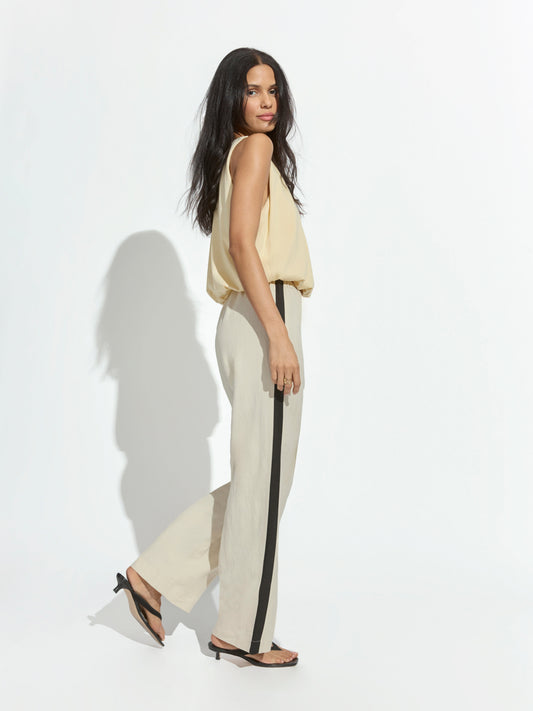 CASUAL TRACK PANT SUMMER SAND / BLACK - Sanctuary Clothing