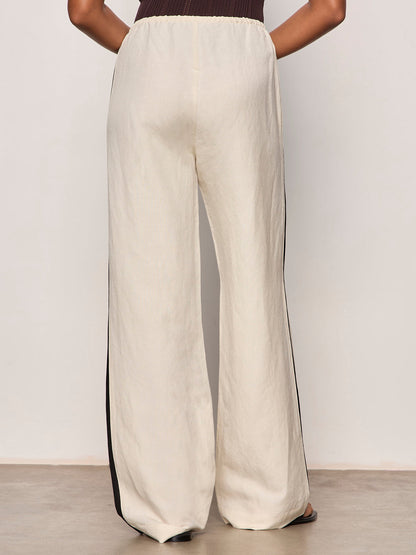 CASUAL TRACK PANT SUMMER SAND / BLACK - Sanctuary Clothing