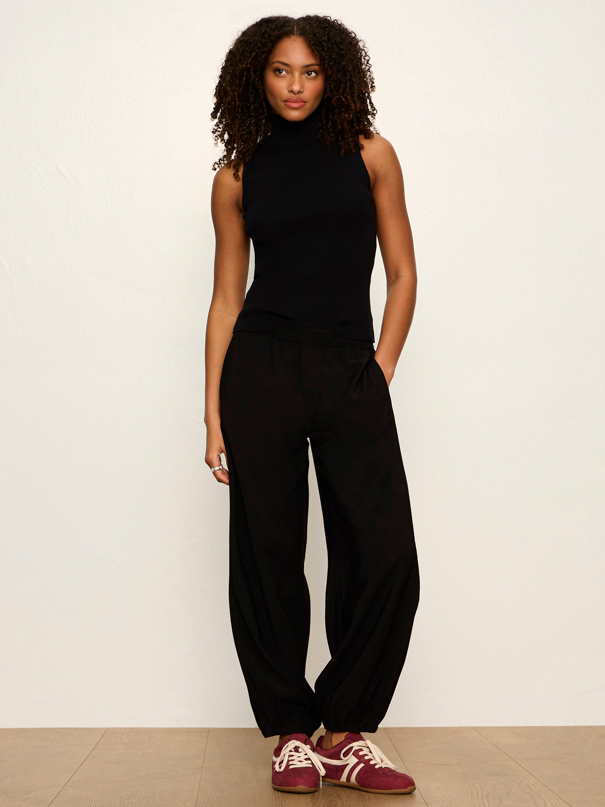 Micro Balloon Pant Black - Sanctuary Clothing