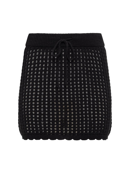 BEACHSIDE CROCHET SKIRT BLACK - Sanctuary Clothing