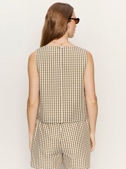 BETTER DAYS GINGHAM SHELL TIMBER/COLLAGEN GINGHAM - Sanctuary Clothing