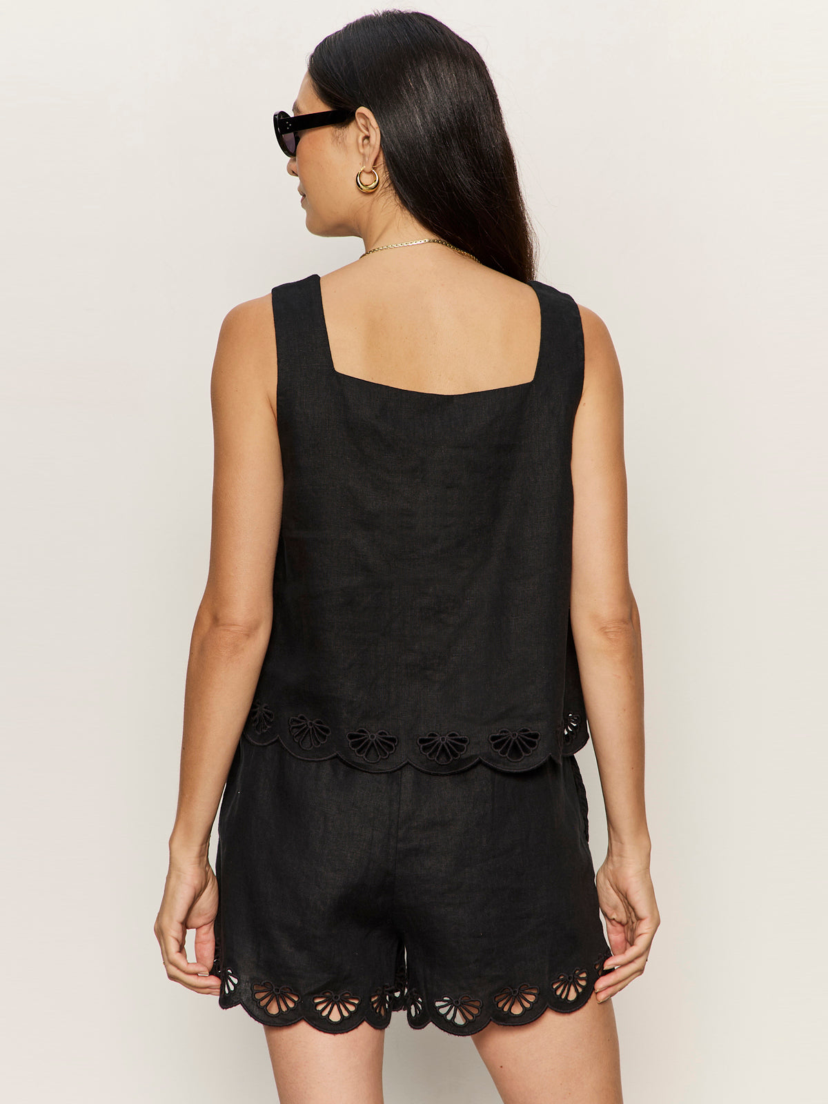 ALMOST THERE LINEN TOP BLACK - Sanctuary Clothing