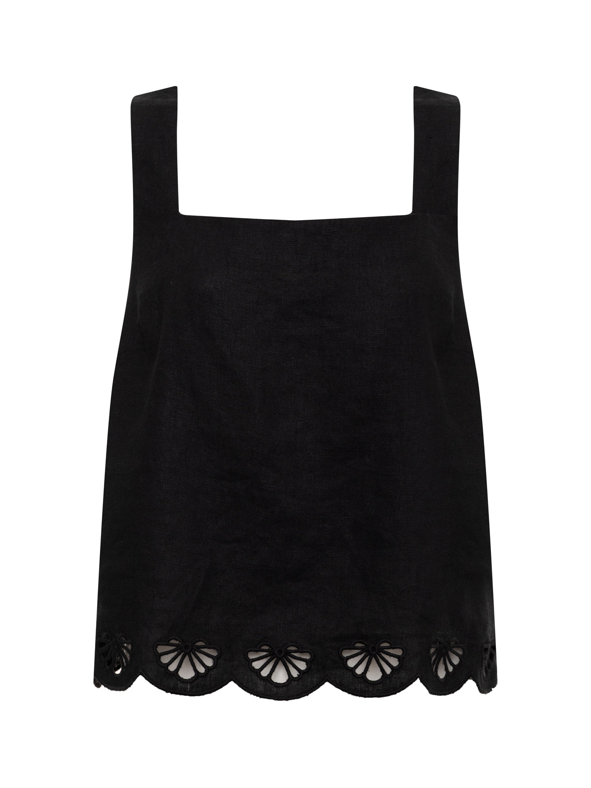 ALMOST THERE LINEN TOP BLACK - Sanctuary Clothing