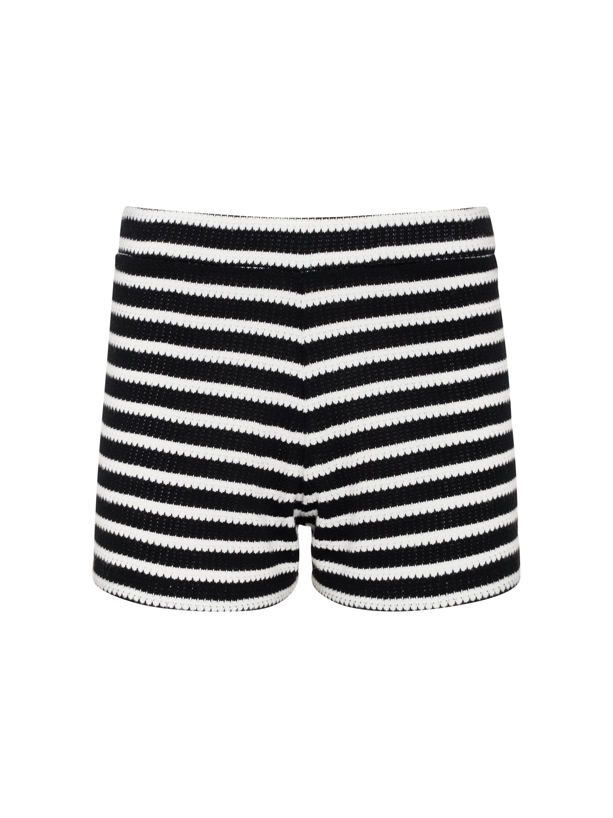 Textured Knit Short Black/Chalk Stripe - Sanctuary Clothing