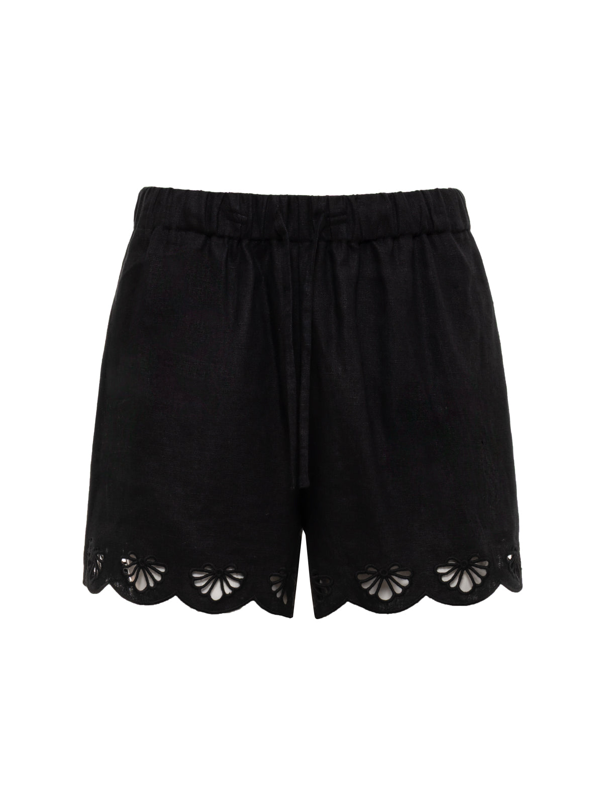 Almost There Linen Shorts Black Extended Sizing - Sanctuary Clothing