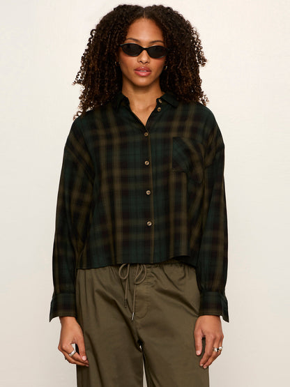 The Autumn Edit Flannel Top Forest Plaid - Sanctuary Clothing