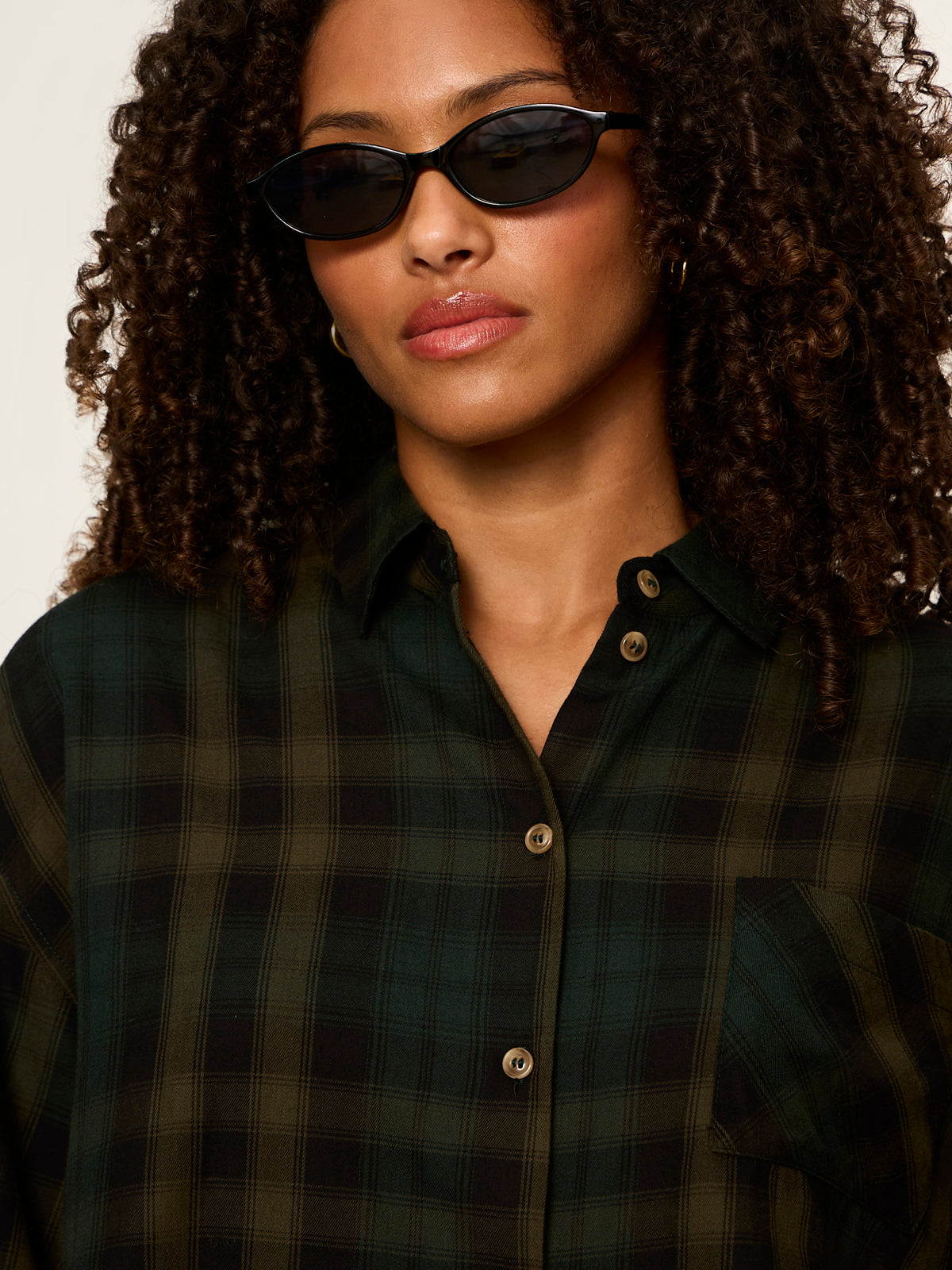 The Autumn Edit Flannel Top Forest Plaid - Sanctuary Clothing