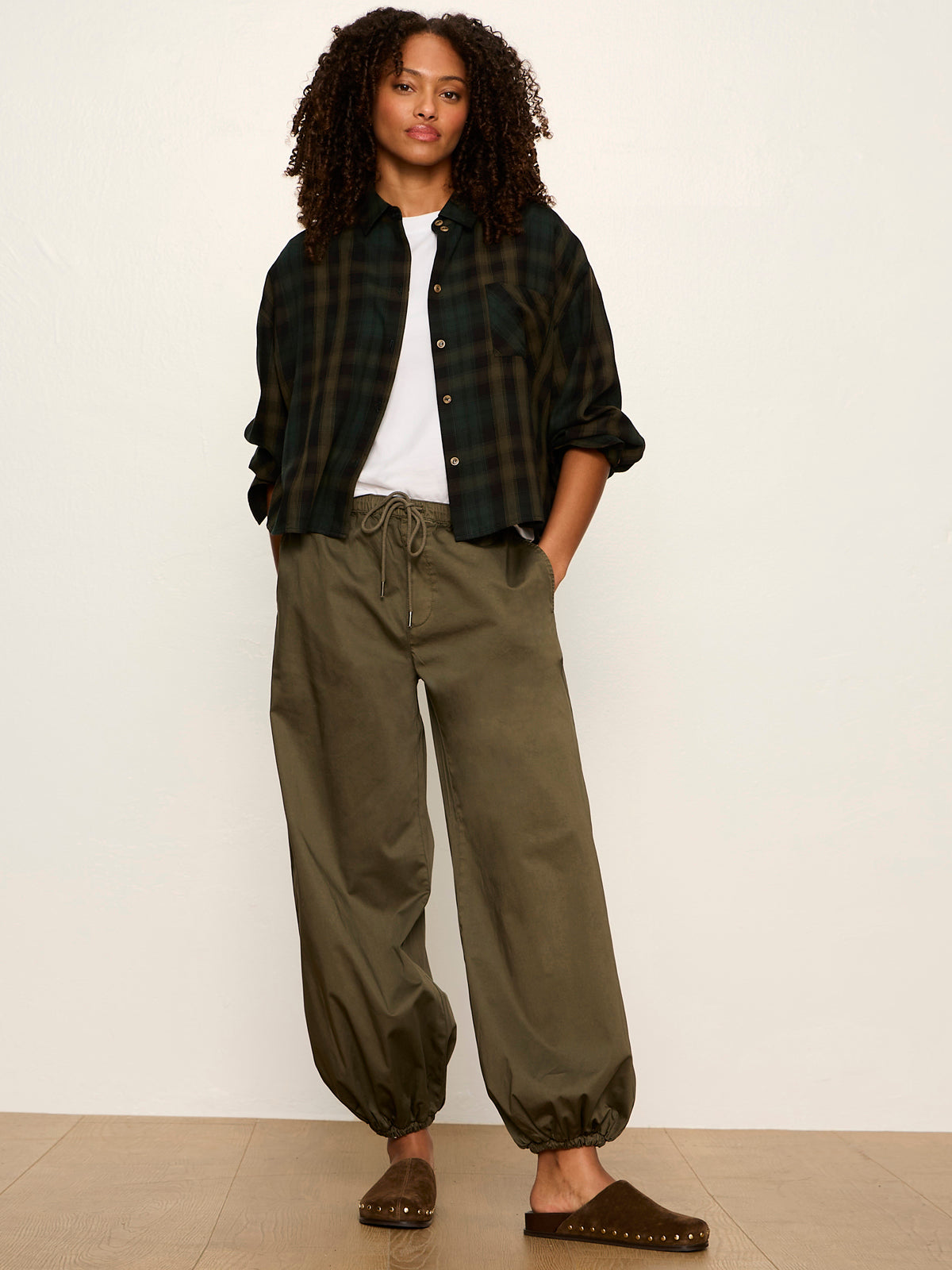 The Autumn Edit Flannel Top Forest Plaid - Sanctuary Clothing