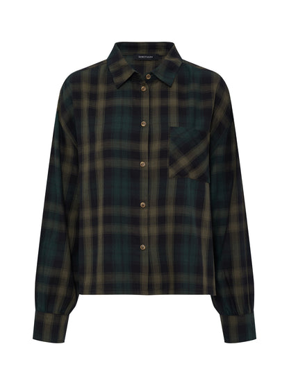 The Autumn Edit Flannel Top Forest Plaid - Sanctuary Clothing