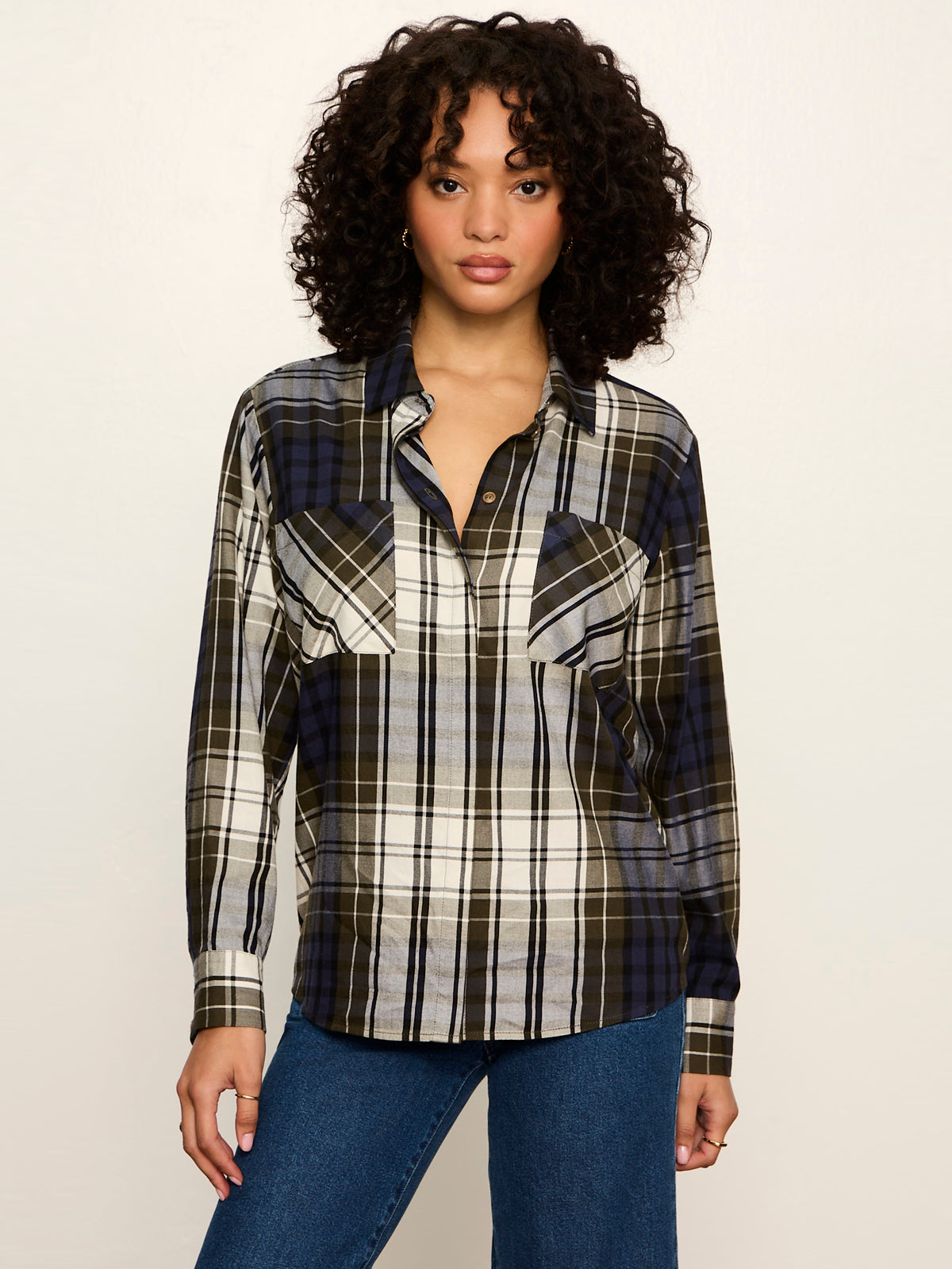 The City Plaid Shirt True Green Plaid - Sanctuary Clothing
