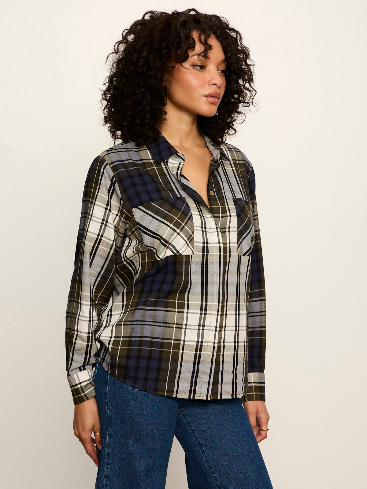 The City Plaid Shirt True Green Plaid - Sanctuary Clothing