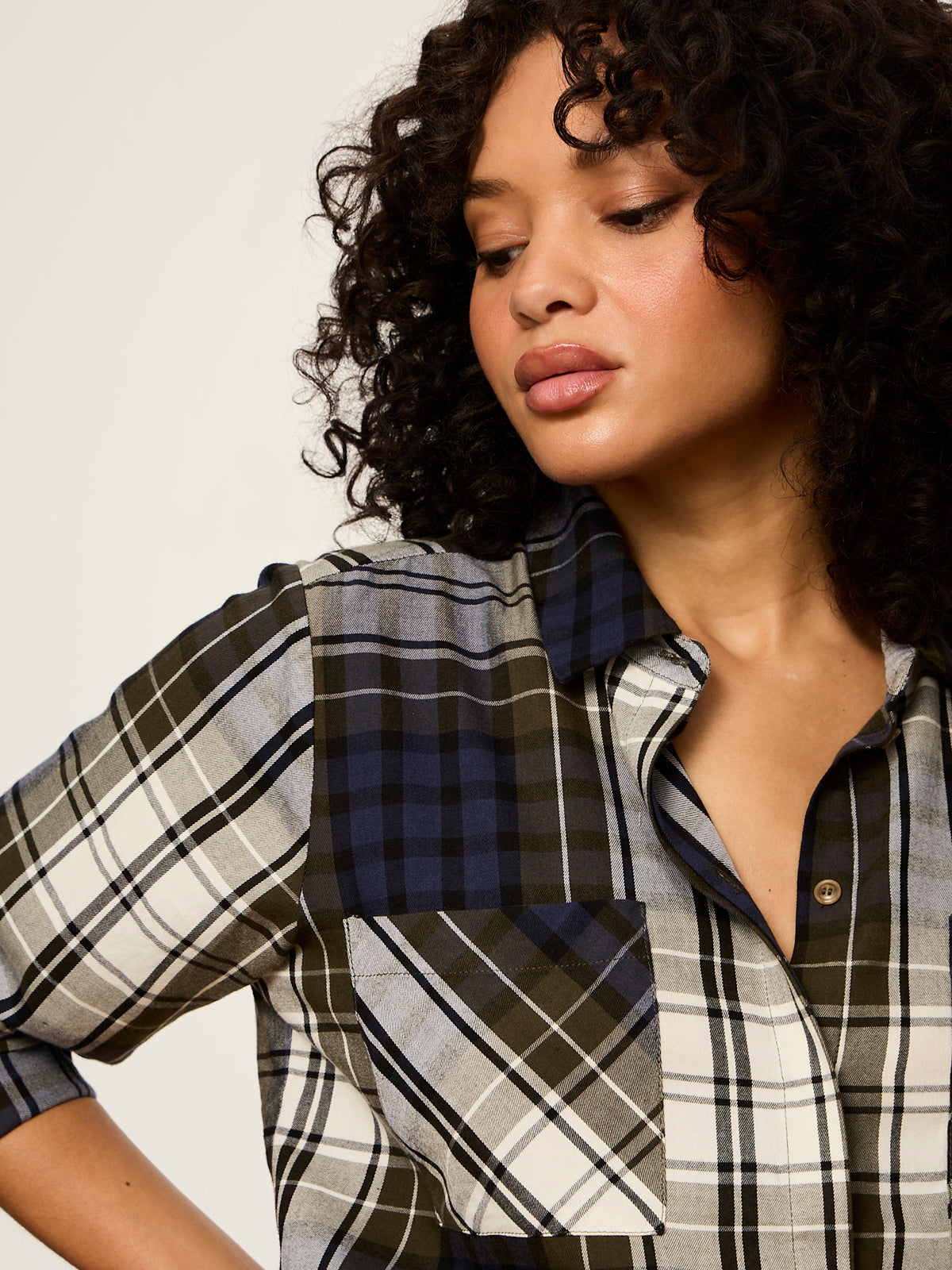 The City Plaid Shirt True Green Plaid - Sanctuary Clothing