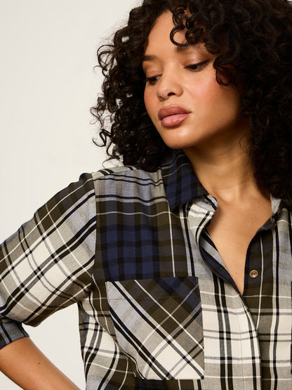 The City Plaid Shirt True Green Plaid - Sanctuary Clothing