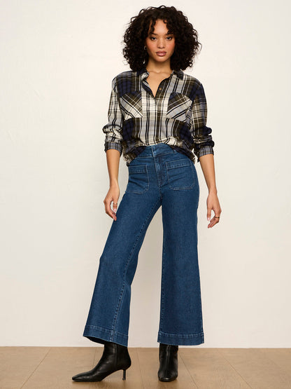 The City Plaid Shirt True Green Plaid - Sanctuary Clothing