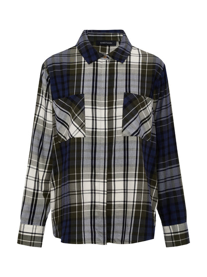 The City Plaid Shirt True Green Plaid - Sanctuary Clothing