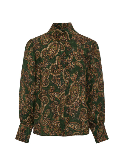 Uma High Neck Silk Shirt Decoratif - Sanctuary Clothing
