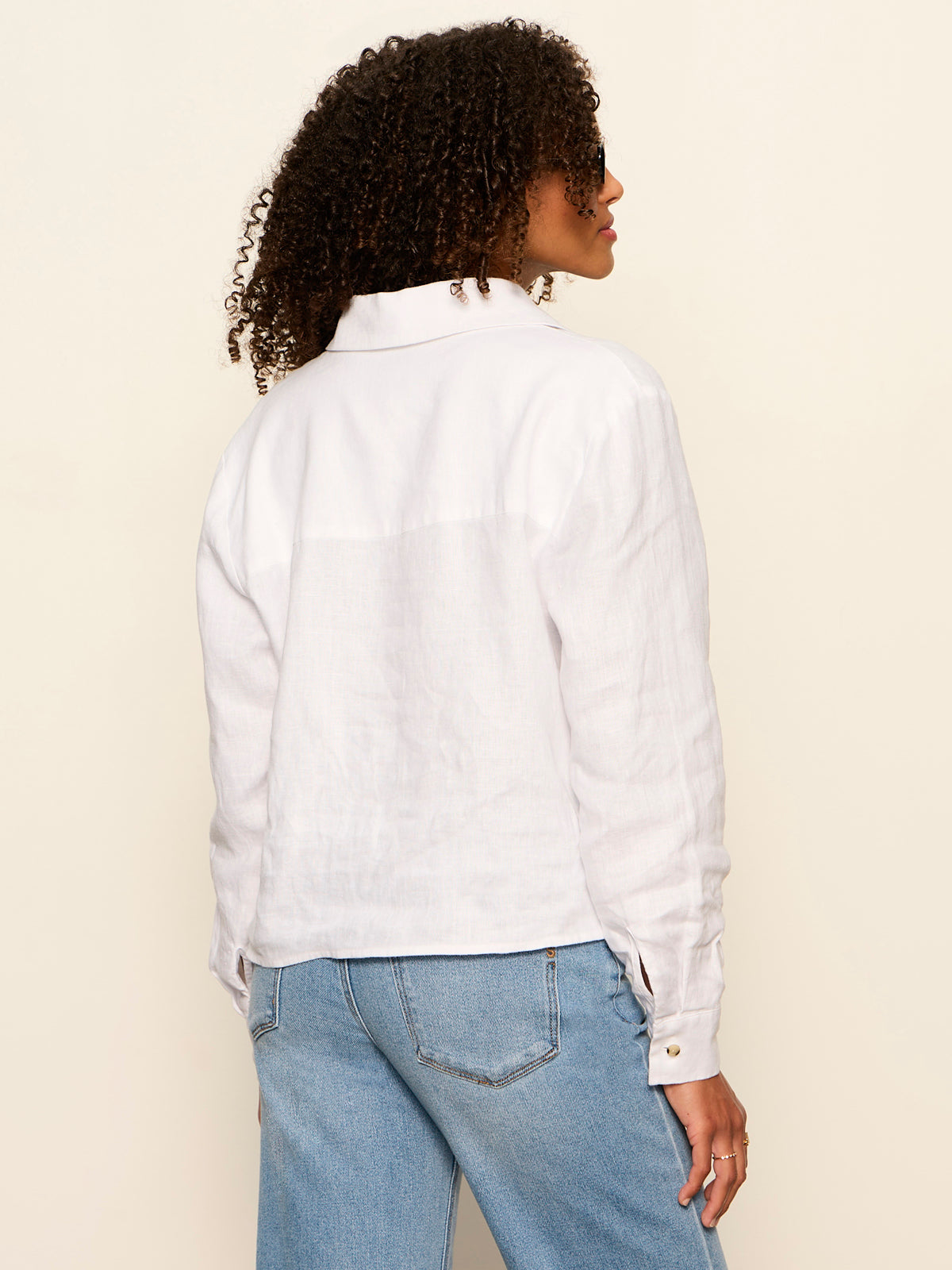 MORE LOVE LINEN TIE TOP WHITE - Sanctuary Clothing