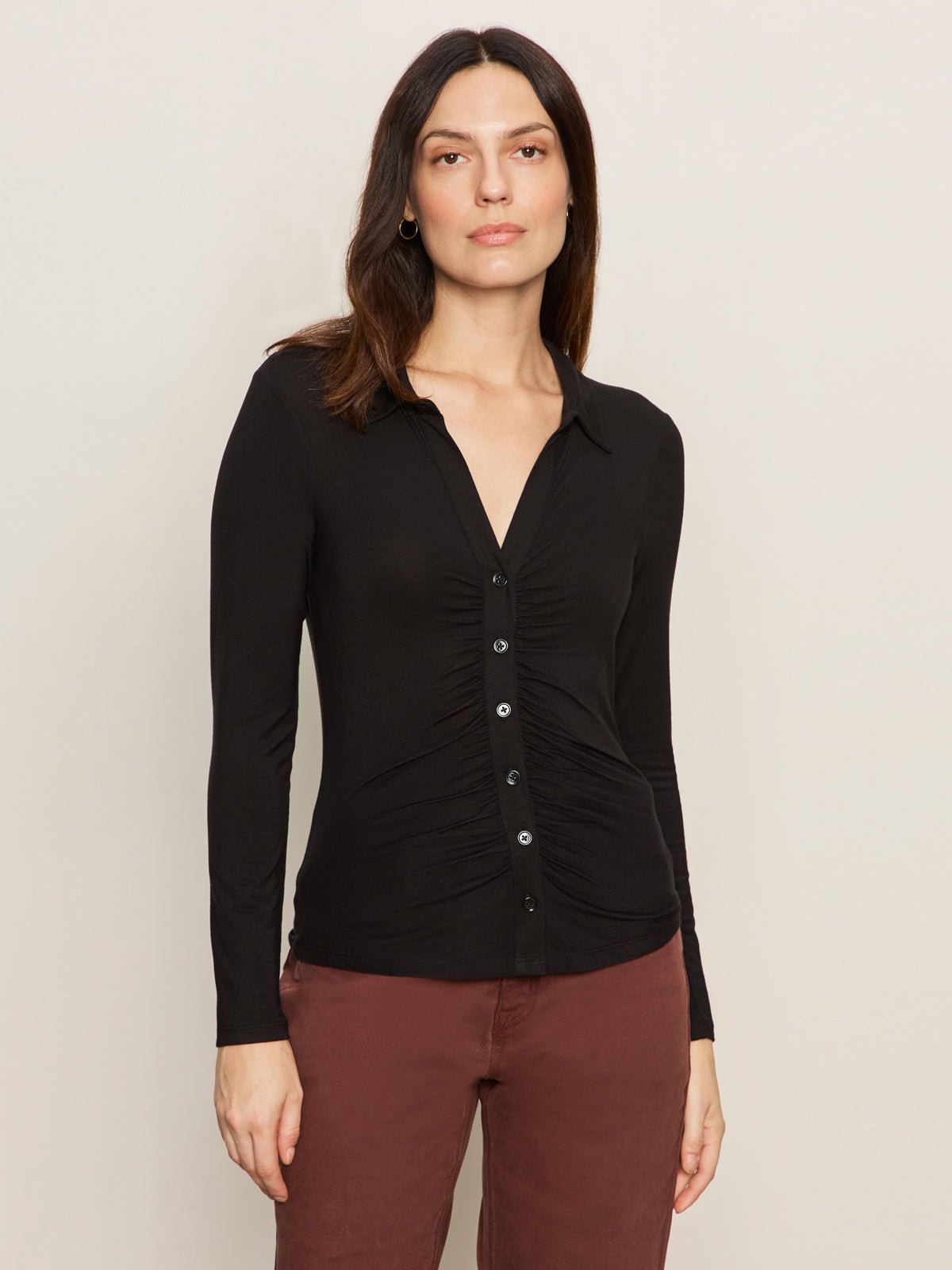 DREAMGIRL BUTTON UP BLACK - Sanctuary Clothing