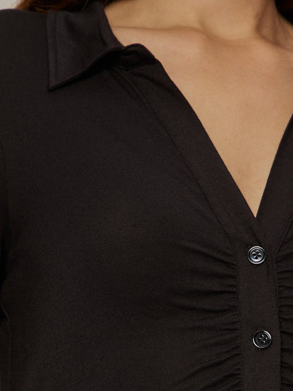 DREAMGIRL BUTTON UP BLACK - Sanctuary Clothing