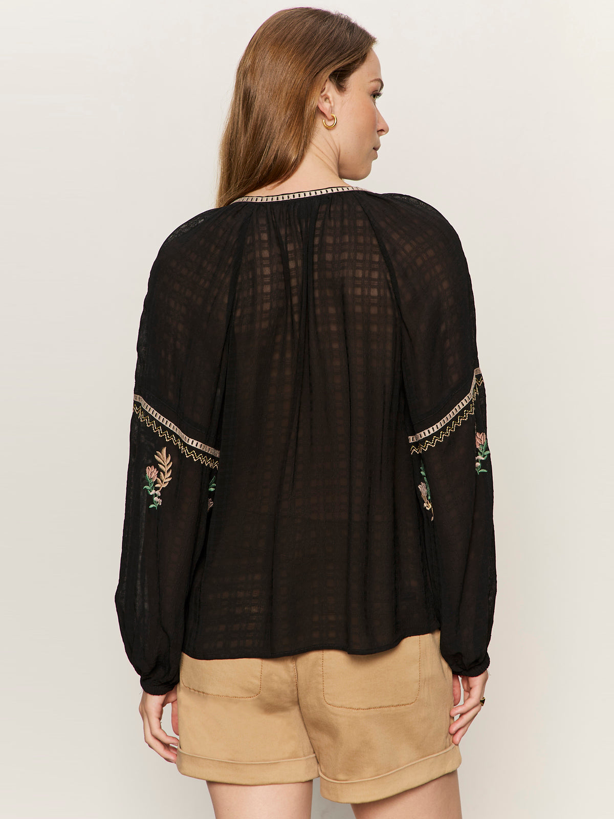 RAYE EMBROIDERED BLOUSE BLACK - Sanctuary Clothing