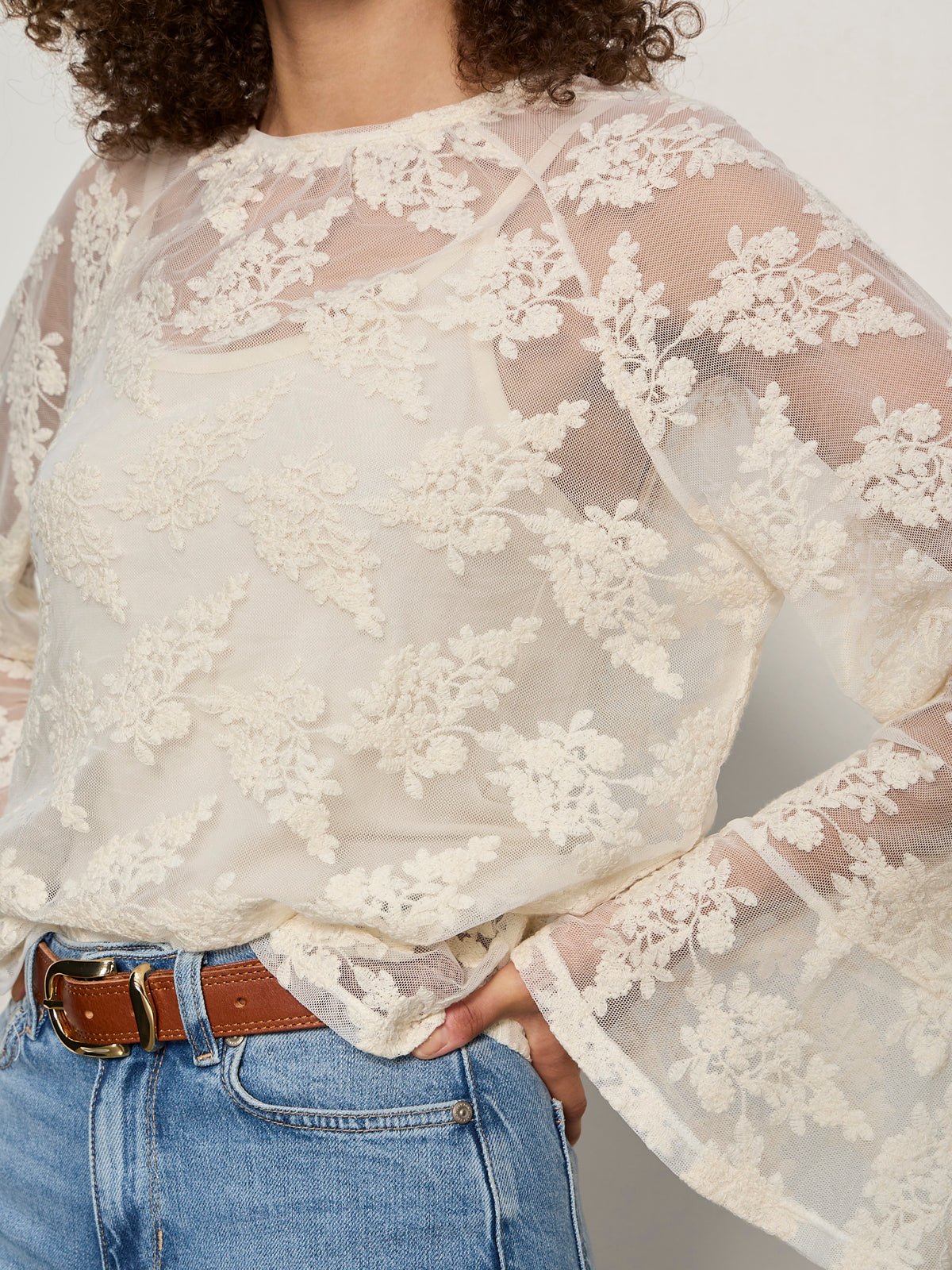 BOHO LACE TOP VINTAGE IVORY - Sanctuary Clothing