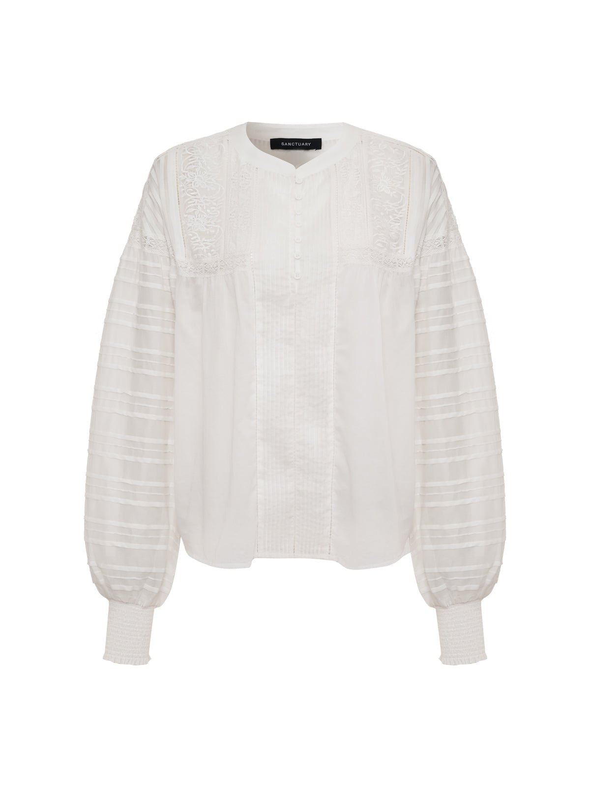 ADORE YOU EMBROIDERED BLOUSE WHITE - Sanctuary Clothing