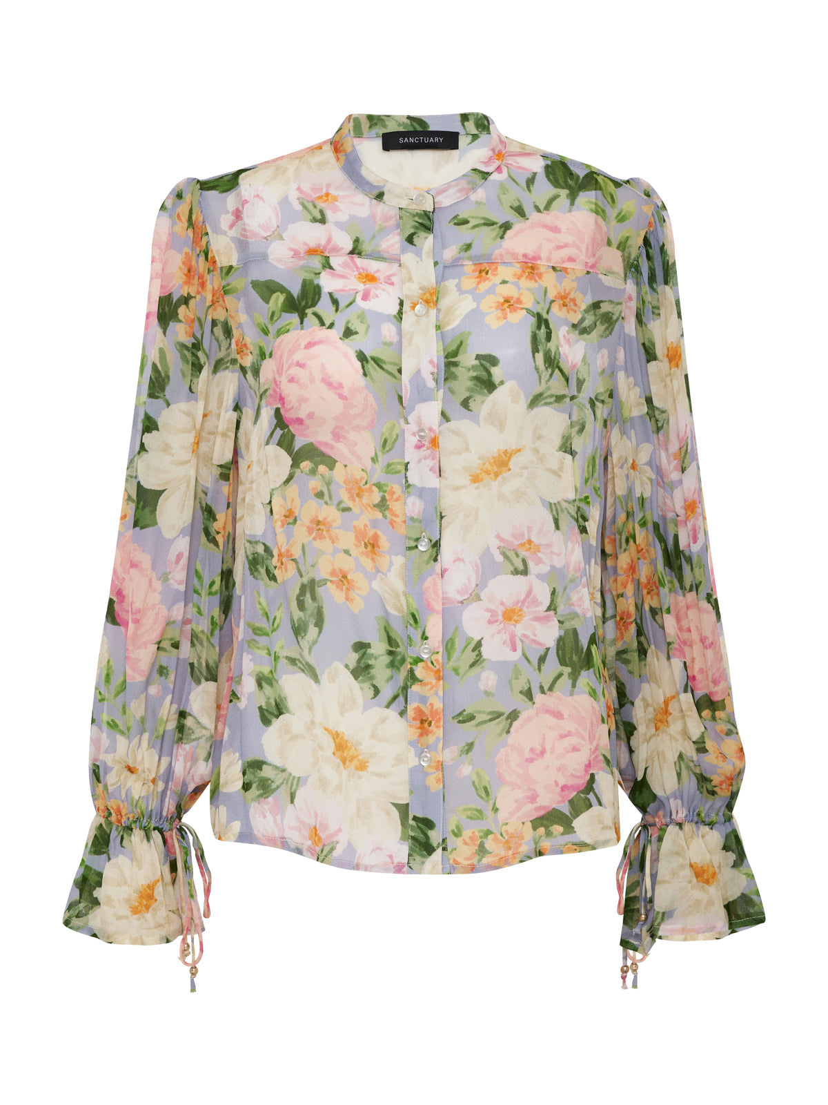 FEMME MUSE BUTTON BLOUSE SPRING FLORAL - Sanctuary Clothing