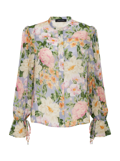 FEMME MUSE BUTTON BLOUSE SPRING FLORAL - Sanctuary Clothing